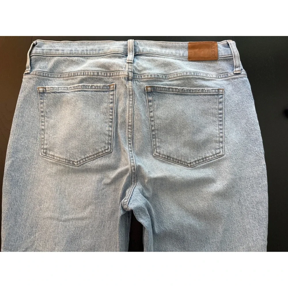 J.‎ Crew Demi-Boot Crop Jeans Womens 32 Blue Light Wash Raw Hem Stretch Denim - Picture 6 of 12